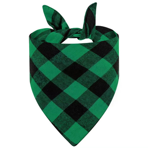 Bandana pour animaux de compagnie à carreaux Buffalo de Noël, motif Joyeux Noël, Père Noël, bonhomme de neige, sapin, à nouer, en polyester doux pour chat, chiot, <span class=keywords><strong>chien</strong></span> - Product Image 6