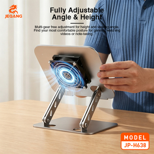 JEQANG JP-H638 Supporto di <span class=keywords><strong>Raffreddamento</strong></span> per Laptop in Metallo, <span class=keywords><strong>Portatile</strong></span> e Pieghevole, con Ventola Turbo ad Alta Velocità e Base Antiscivolo - Product Image 6