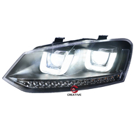 Auto-Styling für Polo 2011-2018 Scheinwerfer GTI Double U Design DRL LED-Daylights Lichthaus sequentielles Umkehrzeichen