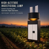 Lampe insecticide haute altitude 1200W avec caméra de comptage d'insectes, écran tactile Android, 4G WiFi, infrarouge lointain, pour l'élimination des nuisibles montée sur poteau