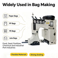 Machine à coudre à double aiguille et quatre fils GK35-8 avec coupe-fil intégré pour la fabrication de sacs en papier