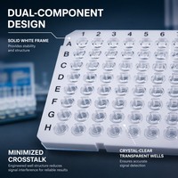 Plaque PCR transparente à jupe complète de consommables médicaux 100uL pour test de laboratoire
