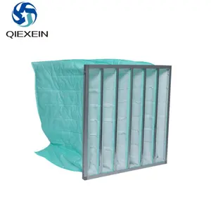 F6 Medium Effective Bag Filter Filter F7 F8 Bag Type Air Filtration System Aluminum Frame Pocket Filter For HVAC