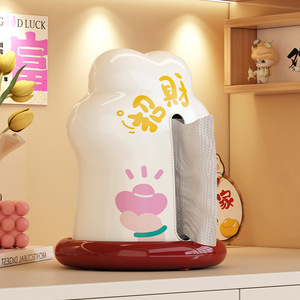 Lucky Cat Paw Tissue Box PP Material Pull Out Tissues For Living Room Desktop Entryway Coffee Table - Product Image 3