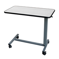 HOCHEY Prix d'usine Table d'hôpital Overbed Bureau médical portable réglable avec roues pour lit d'hôpital Table de chevet