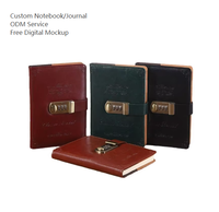 Guangdong fournisseur prix d'usine bureau A5 mot de passe serrure cahier A6 classeur Journal feuilles mobiles papier Kraft cahier Journal