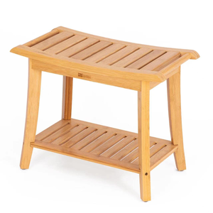 ม้านั่งอาบน้ำไม้ไผ่และไม้สักดีไซน์หรูหราทันสมัย พร้อมที่เก็บของในตัว - Product Image 1
