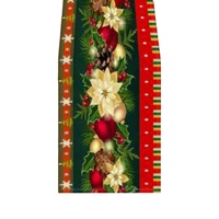 Nappe en lin 33x183cm, décoration festive pour fêtes d'Halloween, drapeaux de Noël, type de produit