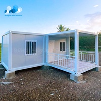 Zhongnan Cabine mobile détachable de luxe personnalisée à pack plat Maison mobile Petite maison préfabriquée de 2 chambres à coucher Maison préassemblée en conteneur
