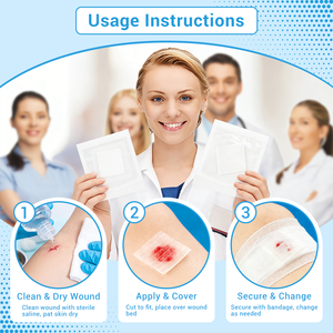 ブルーエンジョイ親水性繊維ナトリウムカルシウムアルギネートドレッシング非粘着性止血創傷治癒ドレッシング（病院用） - Product Image 5