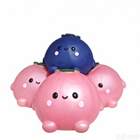 Jouets à presser géants en forme de myrtille, parfumés, fruits simulés surdimensionnés en TPR, jouets anti-stress, jouets de décompression Kawaii de grande taille pour enfants