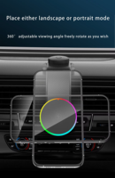 Nuevo Cargador Inalámbrico para Auto, Soporte Magnético para Teléfono, Base de Carga de Aluminio Ajustable con Rotación y Carga Rápida de 15W