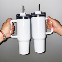 Gobelet isotherme en acier inoxydable de 40 oz gravé au laser, fluorescent, par sublimation, avec paille, qui brille dans le noir