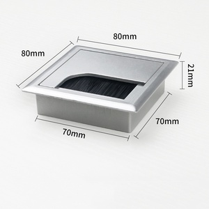 ที่หุ้มช่องเคเบิลพลาสติกสี่เหลี่ยมแบบเรียบง่ายสำหรับโต๊ะคอมพิวเตอร์เฟอร์นิเจอร์สำนักงานพร้อมกล่องสายแปรงสำหรับห้องครัวห้องน้ำห้องรับประทานอาหาร - Product Image 3