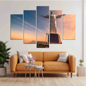 Christ the Redeemer <b>Canvas</b> Art: Printed Landscape <b>Wall</b> Decor,SET OF 5 MIX <b>CANVAS</b> - Product Image 3
