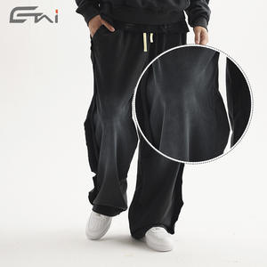 Pantalon décontracté pour homme ETAI, coupe mi-large, style urbain, effet délavé à la pulvérisation |   Cordon de serrage de haute qualité, anti-humidité - Product Image 3