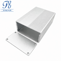 Casing Aluminium 6063 Ekstrusi dengan Heatsink, Anodisasi Perak, untuk PCB Elektronik, Instrumen, dan Mini PC