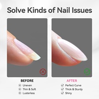 BORN PRETTY Gel Constructeur Multifonctionnel en Bouteille pour la Construction d'Apex, l'Extension d'Ongles, le Renforcement, Gel de Base, Gel Blooming, Couleurs Mixtes