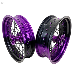 Ruedas <span class=keywords><strong>KTM</strong></span> EXC SXF XC XC-W Supermoto, Llantas de 17 Pulgadas, Bujes de Aluminio 7116 CNC, Juego de Ruedas <span class=keywords><strong>Supermotard</strong></span> de Alta Durabilidad - Product Image 4