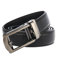 Ceinture automatique pour homme LY33-2211-5 avec logo personnalisé - Ceinture en cuir de vachette pleine fleur avec boucle hybride à ardillon