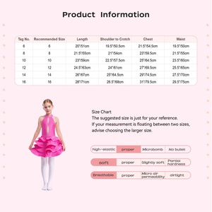 6-16 enfants filles danse latine Performance Costume robe pour cha-cha tango samba salsa thème fête école spectacle compétition - Product Image 6