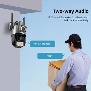 H.265Ai 6Mp Intérieur Double Lentille Dôme Wifi Caméra 360 Degrés Icsee <span class=keywords><strong>Webcam</strong></span> Vision Nocturne Pistolet Et Balle Sans Fil Cctv Ptz Caméra Réseau - Product Image 2