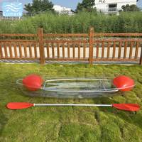 Kayak monoplace transparent avec sac flottant et kit de réparation pour lac, nouveau design de Lumark, populaire en Chine