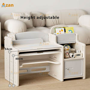 Bureau multifonctionnel 3 en 1 pour enfants, bureau d'apprentissage réglable en hauteur avec chaise, <span class=keywords><strong>table</strong></span> à dessin pour enfants - Product Image 5