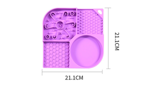 Comedero Lento para Perros de Silicona de Grado Alimenticio, Ecológico e Impermeable, Cuadrado, Multifuncional, con Succión para Uso en Exteriores - Product Image 6