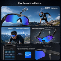 Lunettes de sport intelligentes anti-vent et anti-sable, fonction d'appel, reconnaissance d'objets par IA, traduction, 8MP – Nouveauté très demandée