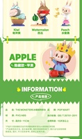 Authentieke POOPMART MONSTERS Fruit Series LABUBU PVC handgemaakte blind box pop Fruit Series LABUBU handgemaakte blind box pop