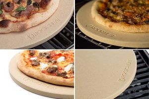 Casseroles et pierres à <span class=keywords><strong>pizza</strong></span> rondes pour barbecue en vente pour des croûtes parfaitement croustillantes - Product Image 3