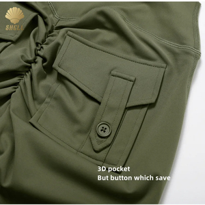 CNSHELL <span class=keywords><strong>Cargo</strong></span> 3D con bottone da taschino aderente aderente ai piedi accartocciati con pieghe Sexy sul retro Leggings da <span class=keywords><strong>donna</strong></span> pantaloni attillati - Product Image 3