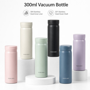 Bouteille d'eau isotherme mini 300 ml avec logo personnalisé, revêtement en acier inoxydable 316, anti-fuite, gourde portable pour cadeau promotionnel - Product Image 1