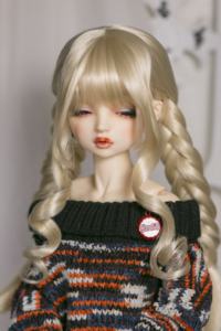 Coletas rubias doble trenzadas personalizadas de fábrica, 1/3, 1/4, 1/6, 8-9 pulgadas, pelo de <span class=keywords><strong>muñeca</strong></span> inteligente para muñecas, accesorios para pelucas BJD - Product Image 4