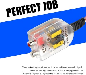 Convertidor de salida de <span class=keywords><strong>Audio</strong></span> de línea <span class=keywords><strong>RCA</strong></span> para coche, convertidor de <span class=keywords><strong>Audio</strong></span> modificado para amplificador de Subwoofer, adaptador de señal de <span class=keywords><strong>Audio</strong></span> de Control de línea de coche - Product Image 4