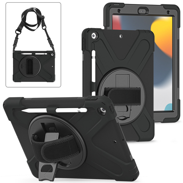 DYL Heavy Duty Rugged Silicone + PC Shockproof Case for iPad 10.2 Kids Friendly Tablet Case