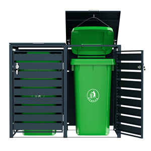 Factory Lockable <strong>Wheelie</strong> <strong>Bin</strong> Store <strong>Garbage</strong> <strong>Bin</strong> Shed Expandable <strong>Wheelie</strong> <strong>Bin</strong> Cover for Park Garden Can Box Outdoor <strong>with</strong> Open Lid - Product Image 3