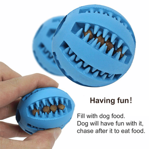 Boule de nourriture pour chien en caoutchouc Durable de vendeur chaud avec des cordes boules de mâcher de chien interactives pour des jouets de nettoyage de dents d'animal familier durables - Product Image 6