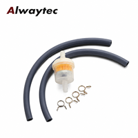 Kit de tuyau de conduite de carburant pour moto avec filtre à essence intégré et colliers de fixation pour moto tout-terrain, mini moto, VTT, scooter, cyclomoteur
