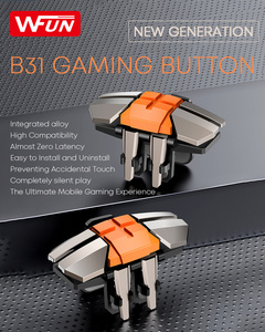 Manette de jeu mobile WFUN Manette de jeu silencieuse à 6 doigts avec déclencheur sensible de grande épaisseur et 1 paire de manchons de doigt de jeu - Product Image 2