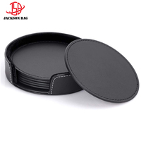 Sous-verre rond avec support en cuir, lot de 6, cadeau pour la nouvelle maison, sous-verre de 10 cm de diamètre, de la marque Water Masks