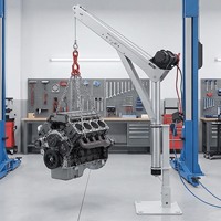 Lève-charge électrique Ute, 880 lb, en alliage d'aluminium, pliable, avec treuil 12V 24V et flèche télescopique rotative
