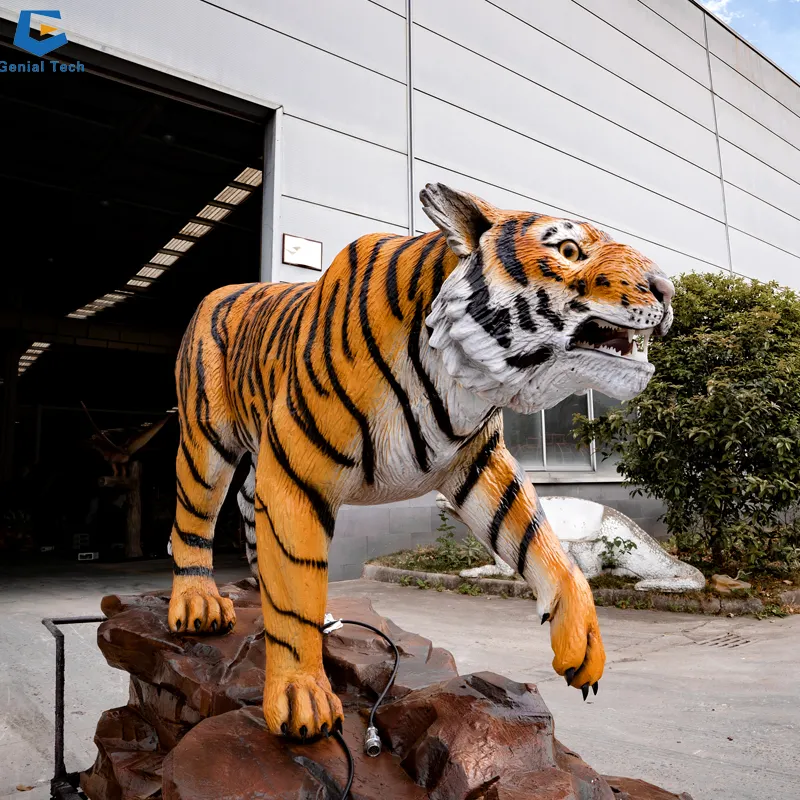 CCAA42 taman hiburan Model hewan animatronik 3D realistis harimau animatronik untuk dijual