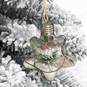 Handmade 10x10x5cm <b>LED</b> Translucent Christmas Ball Ornament Luminous Night <b>Light</b> Hanging Pendant High Quality Christmas <b>Tree</b> - Product Image 6