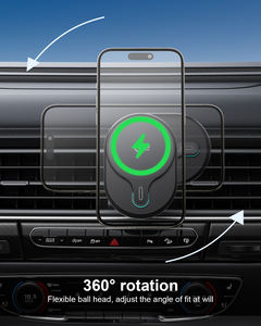 Chargeur sans fil pour voiture, PD 3.0, charge rapide, <span class=keywords><strong>port</strong></span> Type-C, sortie 15W, aimant puissant, utilisation sur la sortie d'air de la voiture, téléphone portable OTP - Product Image 4