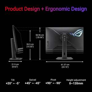 Monitor para Juegos Asus Rog Strix de 27 Pulgadas 4K UHD, Tiempo de Respuesta de 1ms, Frecuencia de Actualización de 165Hz, Compatible con G-Sync, Panel IPS Rápido - Product Image 5