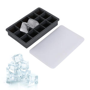 Molde de silicona para hielo de 15 cuadrados, caja de hielo cuadrada creativa, molde para hockey sobre hielo con tapa - Product Image 4
