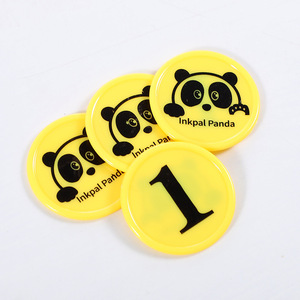 Monedas de plástico para recompensas, fichas redondas de 2,3 cm para eventos de juegos en cafeterías y supermercados, suministros de regalos unisex - Product Image 4