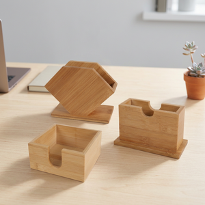Eco-friendly Modern European Bamboo Square Tissue Box Paper Holder Organizer for Home/Restaurant/Hotel Use Custom Logo Durable - Product Image 3